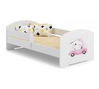 Lit enfant LUK BAR 160x80 chat avec matelas Jaune G