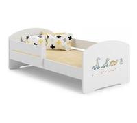 Lit enfant LUK BAR 160x80 Dinosaures avec matelas Jaune G