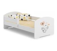 Lit enfant LUK BAR 160x80 elephant avec matelas Jaune G