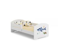 Lit enfant LUK BAR 160x80 REQUIN avec matelas Jaune G