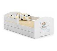 Lit enfant LUK BAR + gigogne 160x80 Ours avec matelas Jaune G