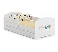 Lit enfant LUK BAR+SZU 140x70 AVION tiroir de rangement avec matelas Jaune G