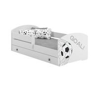 Lit enfant LUK GOAL 160x80 avec tiroir - motif football - SANS MATELAS