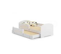 Kobi Lit enfant LUK simple gigogne 160x80 avec matelas Jaune