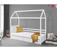 Lit enfant maison 80x180 NEBRA – blanc