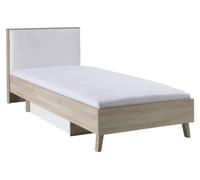 Lit enfant MALMO 90 x 200 cm avec tiroir de rangement – Chêne clair et blanc
