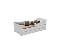 Kobi Lit d'enfant MAX BAR 80 x 160 cm avec tiroir, balustrade et matelas blanc
