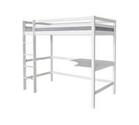 Lit Enfant Mezzanine avec Bureau ""Angéla"" 90 x 190 cm - Blanc