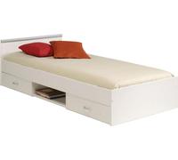 Lit enfant moderne blanc mat 90 x 200 cm