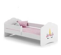 Lit enfant Nala 140x70 Licorne avec matelas Jaune G