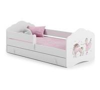Lit enfant Nala tiroir 140x70 Danseuse avec tiroir de rangement avec matelas Violet G