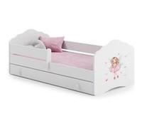 Lit enfant Nala tiroir 140x70 Fée avec tiroir de rangement avec matelas Violet G