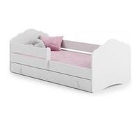 Lit enfant Nala tiroir 160x80 avec tiroir de rangement avec matelas Rouge G
