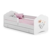 Lit enfant Nala140x70 Elephant avec tiroir de rangement avec matelas Violet G