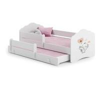 Lit enfant Nala160x80 Elephant avec gigogne avec matelas Violet G