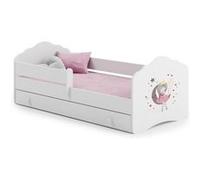 Lit enfant Nala160x80 Lune avec tiroir de rangement avec matelas Violet G