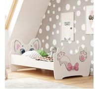 Lit enfant ""PINK CAT"" 160x80cm + sommier + matelas
