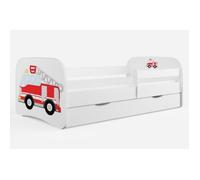 Lit enfant pompier blanc Kocot Kids - 80x160 cm - Bois - Sans tiroir - Sans matelas