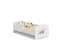 Lit enfant Sam 140x70 cm - tracteur - avec matelas