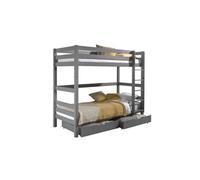 Vipack Lit mezzanine Pino hauteur 180 cm avec 2 tiroirs