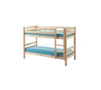 Vipack Lit superposé Pino – Pin massif laqué naturel – 210 x 140 x 105 cm