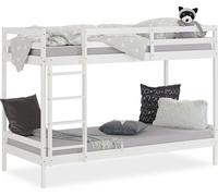 lit enfant superposés lit mezzanine bois pin massif blanc single 90x200