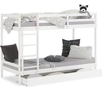 lit enfant superposés lit mezzanine bois pin massif naturel single Boîte de lit