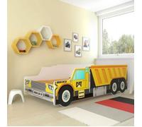 Lit enfant „TRUCK TIPPER” 140x70 cm sommier avec matelas