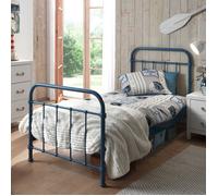 Lit enfant - Vipack - Bleu - Métal - 90x200cm - Style industriel