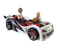 Vipack Lit voiture enfant Funbeds Brap Brap 90x200 cm Blanc