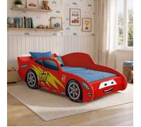 Lit enfant voiture CARS rouge avec sommier - 70 × 140 cm sans matelas