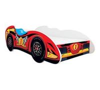 Lit enfant voiture F1 Top car rouge 70x140 cm - Sommier et matelas inclus Rouge G