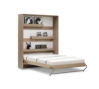 Lit escamotable 140 x 200 cm vertical ouverture à ressort - bois - COZY