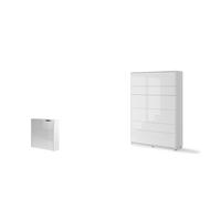 Lit escamotable 2 personnes vertical SMART avec bureau EASY ouverture à gauche.