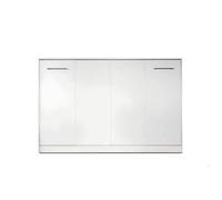 Lit escamotable horizontal 120 x 200 cm avec ouverture à ressort- blanc mat - ZEN