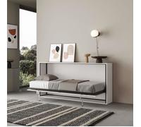 Lit escamotable horizontal - Itamoby - KANDO - 1 place - Frêne Blanc - Solution peu encombrante