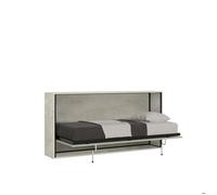 Lit escamotable horizontal - Itamoby - Kando - 1 place - Matelas inclus - Gris Cachemire