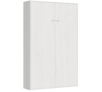 Lit escamotable vertical 140x190 cm bois blanc Kanto