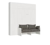 Lit escamotable vertical 160 cm Kentaro Sofà avec colonnes et éléments hauts