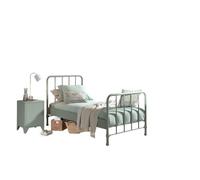 Lit et chevet 90x200 vert bronxx