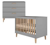 Lit et Commode Kocot Kids - Kubi - 66 x 124 x 90cm - Gris
