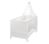 Lit Évolutif Avec Matelas Et Accessoires Complets Sternenzauber Grau Blanc / Gris 70X140