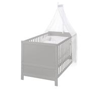 Lit Évolutif Avec Matelas Et Accessoires Complets Sternenzauber Grau Gris Taupe / Blanc 70X140