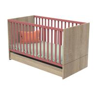 Lit évolutif bébé 70x140 cm + Tiroir de lit Nova Rose canyon