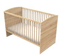 Sauthon Lit évolutif Little Big Bed – bois décor chêne doré – Azur 70×140 cm