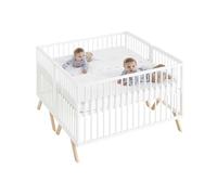 Lit évolutif pour Jumeaux en Nuru Cot De la Naissance de Vos Jumeaux jusqu'à Leurs 3 Ans avec des Normes européennes et Une Peinture Non Toxique CoolDreams