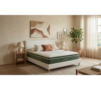 Lit fixe Rome simili cuir blanc 160x200 cm
