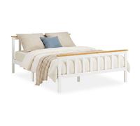 Homestyle4u – Lit futon double 140 x 200 cm bois blanc
