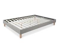 Lit futon double 180 x 200 tissu gris