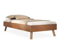 Lit futon KARRI 100 x 200 cm, en bois massif - Coloris châtaignier Bois G